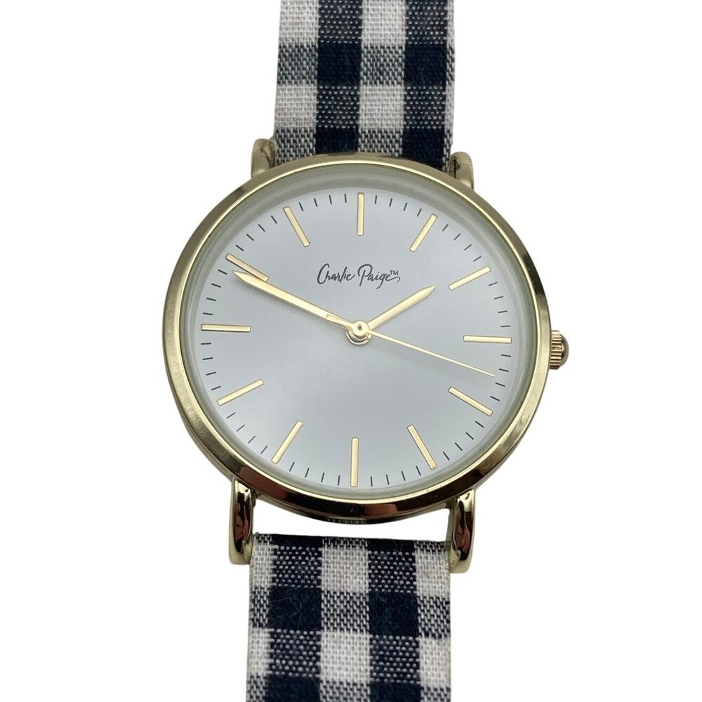 Charlie Paige Women's Watch 33mm - Fresh Battery - Adjustable Checkered Band